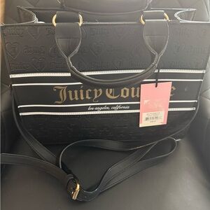 Juicy Couture Black Tote with Gold Accents